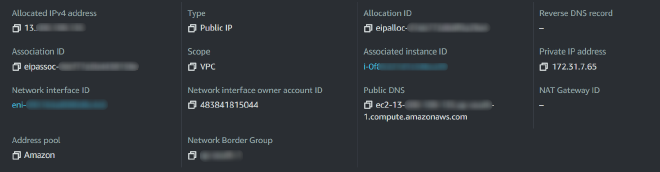 Elastic IP configuration