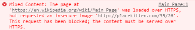 The error